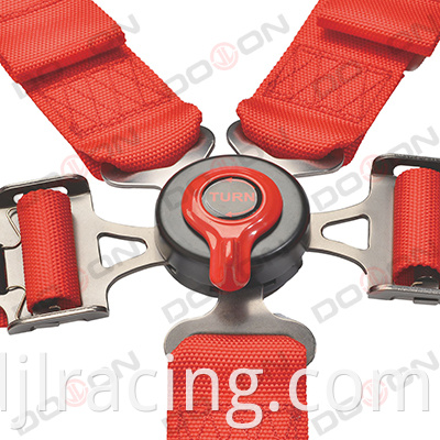 Durable 2 Inch 5 Points SFI 16.1 Certified Webbing Straps Red New Camlock Safety Waist Belt